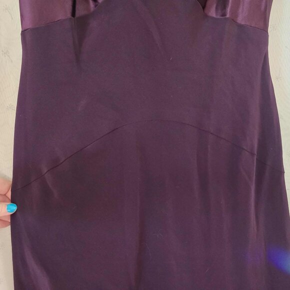 Jones New York Plum Midi Cocktail Dress Satin - Picture 7 of 9